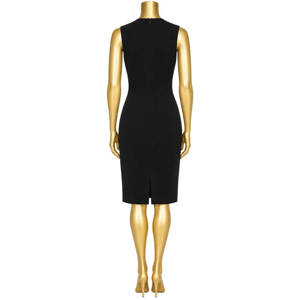 MICHAEL KORS Wool Dress 4 Sheath Chic Classic Black Career Dinner Cocktail Party
